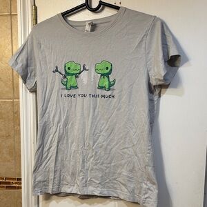 Gray “I love you this much” Dinosaur T-shirt